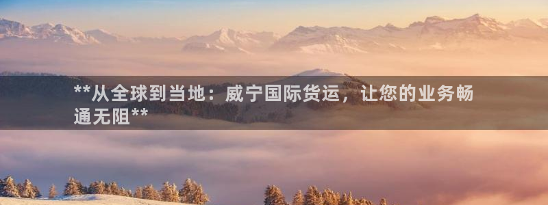 尊龙凯时网页版：**从全球到当地：威宁国际货运，让您的业