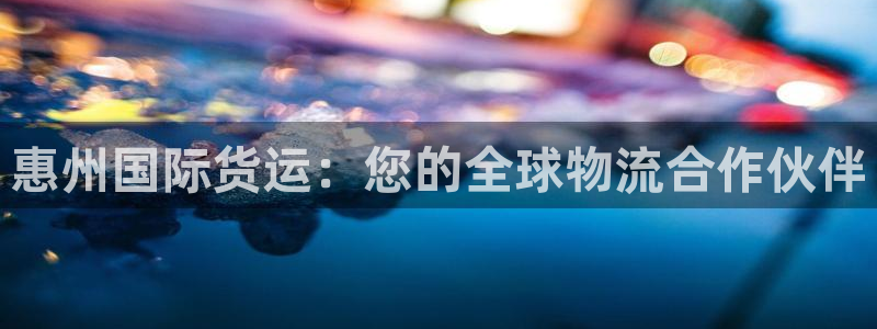 尊龙官方：惠州国际货运：您的全球物流合作伙伴
