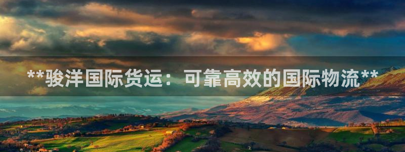尊龙目前照片：**骏洋国际货运：可靠高效的国际物流**