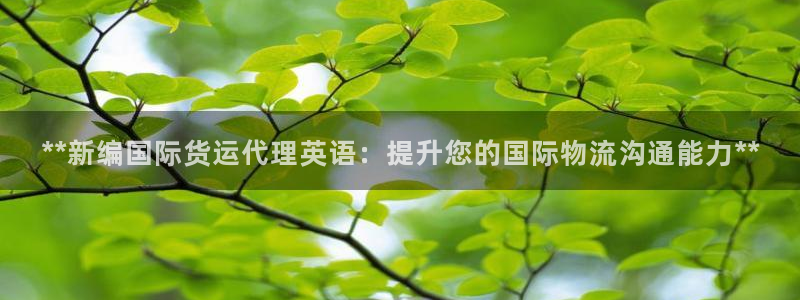 尊龙凯时网娱乐最新版下载：**新编国际货运代理英语：提升