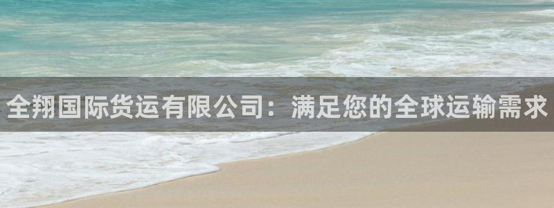 尊龙客服：全翔国际货运有限公司：满足您的全球运输需求